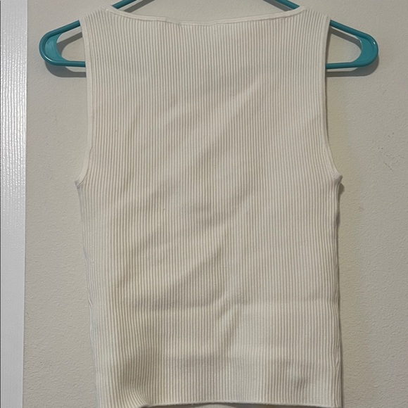Abercrombie & Fitch Cream Ribbed Tank Top - Picture 3 of 3